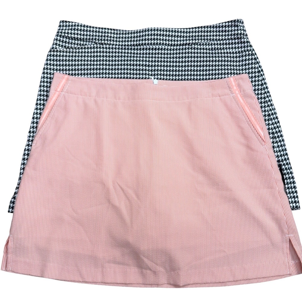 Lady Hagen Golf Skorts Lot of 2 Women 12 Peach/Black Tennis Pickleball EUC